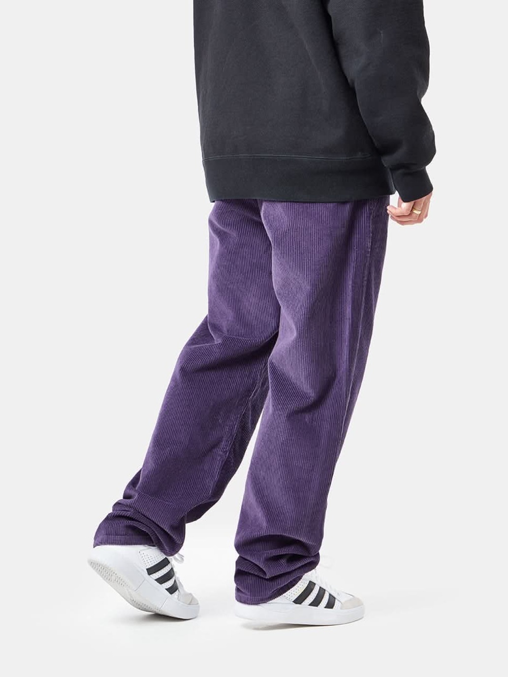 Vibrant purple corduroy straight-leg dad jeans indie streetwear pants streetwear